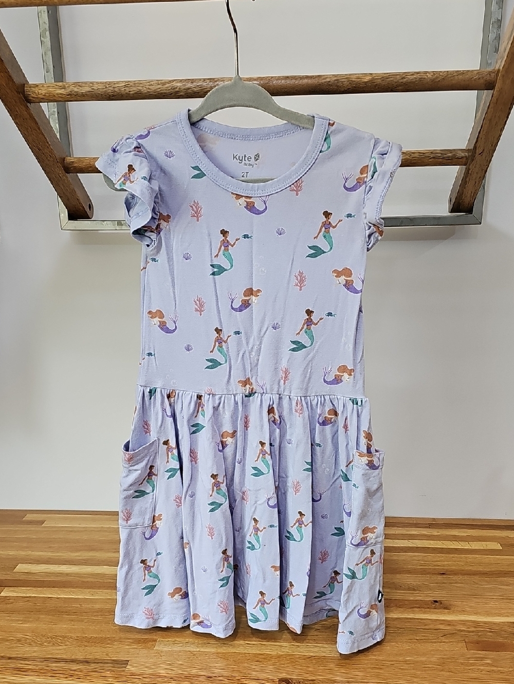 Kyte Baby Pocket Dress in Mermaid